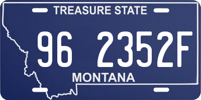 MT license plate 962352F