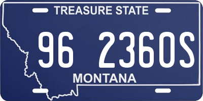 MT license plate 962360S