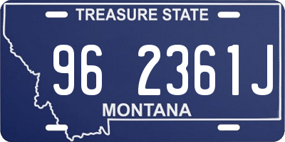 MT license plate 962361J