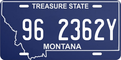 MT license plate 962362Y