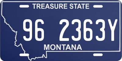 MT license plate 962363Y