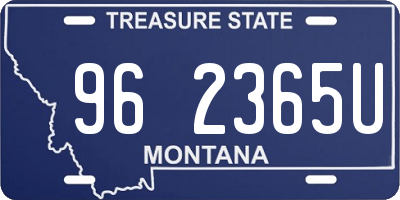 MT license plate 962365U