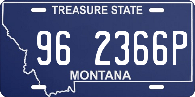 MT license plate 962366P