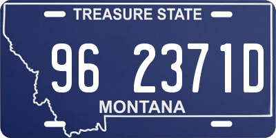 MT license plate 962371D
