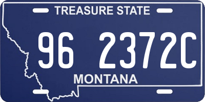 MT license plate 962372C