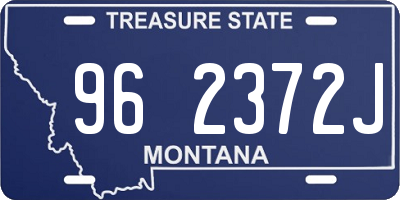 MT license plate 962372J