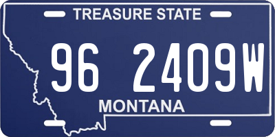MT license plate 962409W