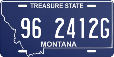 MT license plate 962412G