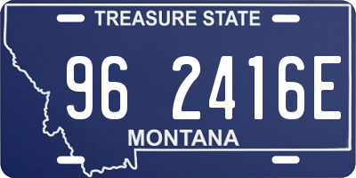 MT license plate 962416E
