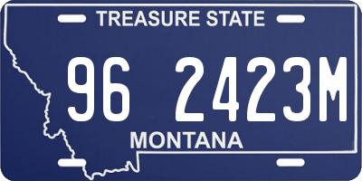 MT license plate 962423M