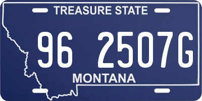 MT license plate 962507G