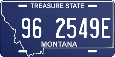 MT license plate 962549E