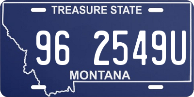 MT license plate 962549U