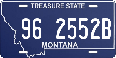 MT license plate 962552B