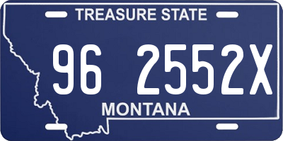 MT license plate 962552X