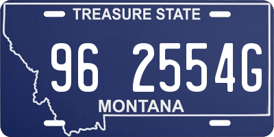 MT license plate 962554G