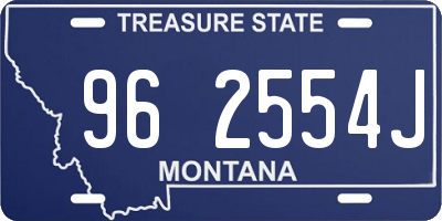MT license plate 962554J