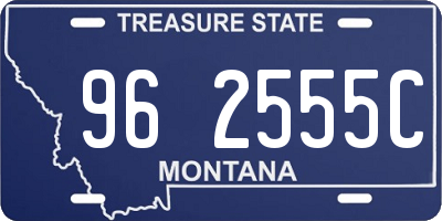 MT license plate 962555C