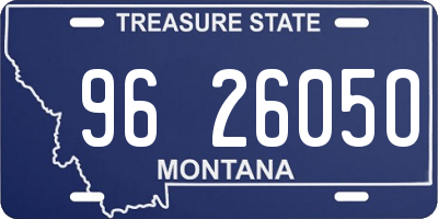 MT license plate 962605O
