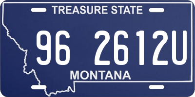MT license plate 962612U