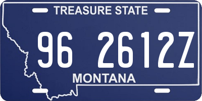 MT license plate 962612Z