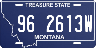 MT license plate 962613W