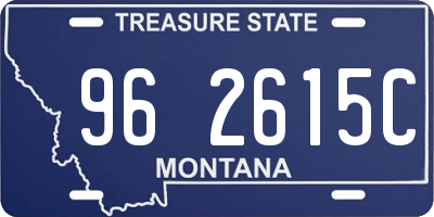MT license plate 962615C