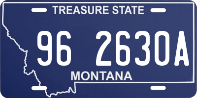 MT license plate 962630A