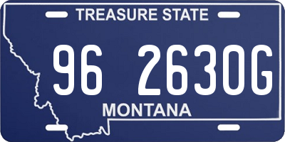 MT license plate 962630G