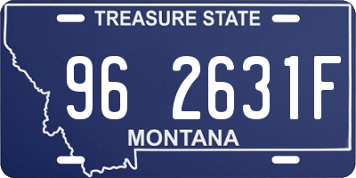 MT license plate 962631F