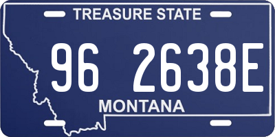 MT license plate 962638E