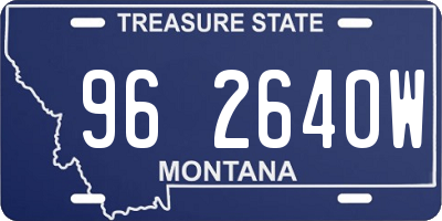MT license plate 962640W