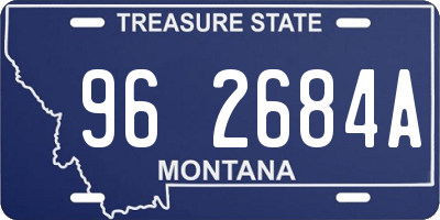 MT license plate 962684A
