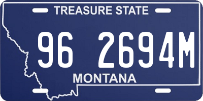 MT license plate 962694M