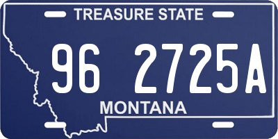 MT license plate 962725A