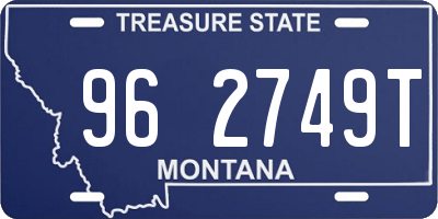 MT license plate 962749T