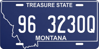 MT license plate 963230Q