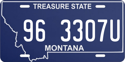 MT license plate 963307U