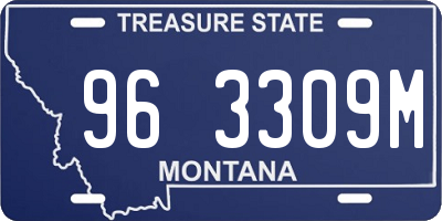 MT license plate 963309M