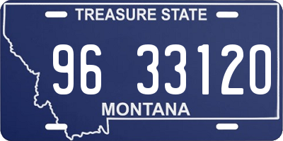 MT license plate 963312O