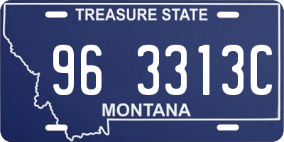 MT license plate 963313C