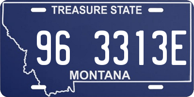 MT license plate 963313E