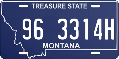 MT license plate 963314H