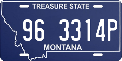 MT license plate 963314P