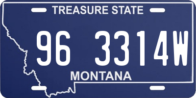 MT license plate 963314W