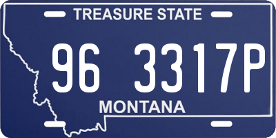 MT license plate 963317P