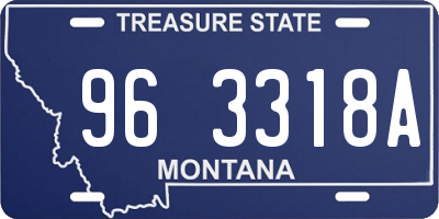 MT license plate 963318A