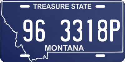 MT license plate 963318P