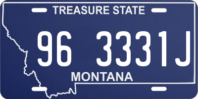 MT license plate 963331J