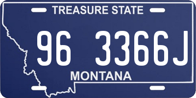 MT license plate 963366J